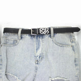 Maxbell Ladies Belts with Pin Buckle Waistband Trendy Women Leather Belt for Pants