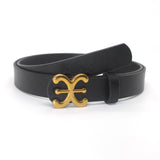 Maxbell Women Belt PU Leather Waist Belt Clothing Decoration for Pants Trouser Party Black