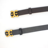 Maxbell Women Belt PU Leather Waist Belt Clothing Decoration for Pants Trouser Party Black