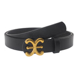 Maxbell Women Belt PU Leather Waist Belt Clothing Decoration for Pants Trouser Party Black