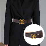Maxbell Women Belt PU Leather Waist Belt Clothing Decoration for Pants Trouser Party Coffee