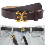 Maxbell Women Belt PU Leather Waist Belt Clothing Decoration for Pants Trouser Party Coffee