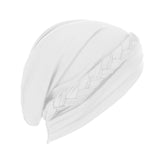 Maxbell Women Indian Turban Hat Headwrap Head Cover Beanie Hats Bandana white