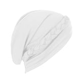 Maxbell Women Indian Turban Hat Headwrap Head Cover Beanie Hats Bandana white