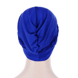 Maxbell Women Indian Turban Hat Headwrap Head Cover Beanie Hats Bandana blue