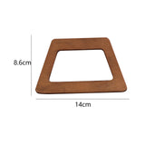 Maxbell Wooden Bag Handles Purse Handle Handbags DIY Craft Canvas Handbag Women Bag 14x8.6cmLadder Shape