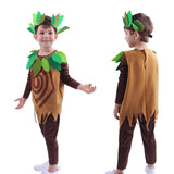 Maxbell Children Tree Costumes Headdress Vest Romper for Halloween Show Festival L