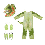 Maxbell Kids Dinosaur Costume Unisex Green Suit for Dress up Party Cosplay Toddler M