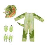 Maxbell Kids Dinosaur Costume Unisex Green Suit for Dress up Party Cosplay Toddler M