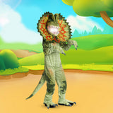 Maxbell Kids Dinosaur Costume Unisex Green Suit for Dress up Party Cosplay Toddler M
