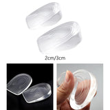 Maxbell 1 Pair Heel Lift Insert Invisible for High Heels Long Time Standing Hiking Men 2cm
