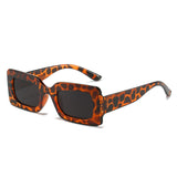Maxbell Driving Glasses Traveling Travel Summer Rectangle Sunglasses for Women Men Leopard Black Gray