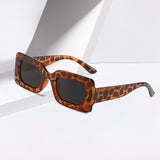 Maxbell Driving Glasses Traveling Travel Summer Rectangle Sunglasses for Women Men Leopard Black Gray