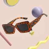 Maxbell Driving Glasses Traveling Travel Summer Rectangle Sunglasses for Women Men Leopard Black Gray