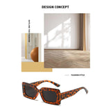 Maxbell Driving Glasses Traveling Travel Summer Rectangle Sunglasses for Women Men Leopard Black Gray