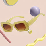 Maxbell Driving Glasses Traveling Travel Summer Rectangle Sunglasses for Women Men Yellow Brown