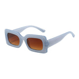 Maxbell Driving Glasses Traveling Travel Summer Rectangle Sunglasses for Women Men Brown Blue