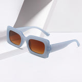 Maxbell Driving Glasses Traveling Travel Summer Rectangle Sunglasses for Women Men Brown Blue