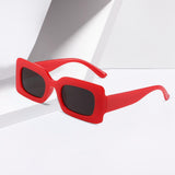 Maxbell Driving Glasses Traveling Travel Summer Rectangle Sunglasses for Women Men Red Black Gray
