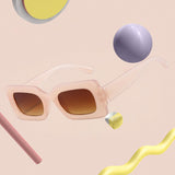 Maxbell Driving Glasses Traveling Travel Summer Rectangle Sunglasses for Women Men Pink Brown