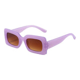 Maxbell Driving Glasses Traveling Travel Summer Rectangle Sunglasses for Women Men Violet Brown