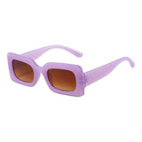 Maxbell Driving Glasses Traveling Travel Summer Rectangle Sunglasses for Women Men Violet Brown