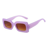 Maxbell Driving Glasses Traveling Travel Summer Rectangle Sunglasses for Women Men Violet Brown