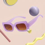 Maxbell Driving Glasses Traveling Travel Summer Rectangle Sunglasses for Women Men Violet Brown