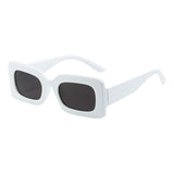 Maxbell Driving Glasses Traveling Travel Summer Rectangle Sunglasses for Women Men White Black Gray
