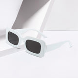 Maxbell Driving Glasses Traveling Travel Summer Rectangle Sunglasses for Women Men White Black Gray