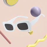 Maxbell Driving Glasses Traveling Travel Summer Rectangle Sunglasses for Women Men White Black Gray