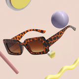 Maxbell Driving Glasses Traveling Travel Summer Rectangle Sunglasses for Women Men Leopard Brown