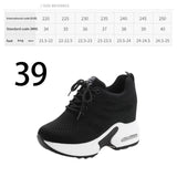 Maxbell Women Sneakers Wedge Shoes for Autumn Walking Ladies Girls 39 black