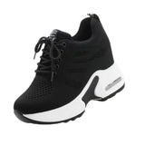 Maxbell Women Sneakers Wedge Shoes for Autumn Walking Ladies Girls 39 black