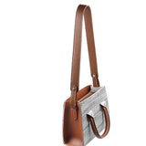 Maxbell Purse Handle PU Leather Purse Strap Shoulder Strap for Briefcase Wallet Brown