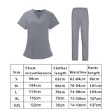 Maxbell Scrubs Set for Women Breathable Scrub Top and Pants Set Nurse Uniform Gray S