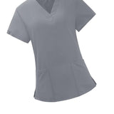Maxbell Scrubs Set for Women Breathable Scrub Top and Pants Set Nurse Uniform Gray L