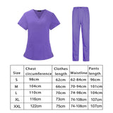 Maxbell Scrubs Set for Women Breathable Scrub Top and Pants Set Nurse Uniform Purple XXL