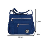 Maxbell Nylon Handbag Casual Tote Bag Adjustable Strap Womens Shoulder Bag Pouch Dark Blue