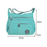 Maxbell Nylon Handbag Casual Tote Bag Adjustable Strap Womens Shoulder Bag Pouch Green