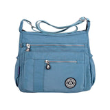 Maxbell Nylon Handbag Casual Tote Bag Adjustable Strap Womens Shoulder Bag Pouch Carmine Gray