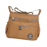 Maxbell Nylon Handbag Casual Tote Bag Adjustable Strap Womens Shoulder Bag Pouch Beige