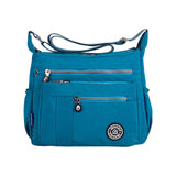 Maxbell Nylon Handbag Casual Tote Bag Adjustable Strap Womens Shoulder Bag Pouch Sea Blue