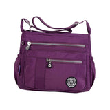 Maxbell Nylon Handbag Casual Tote Bag Adjustable Strap Womens Shoulder Bag Pouch Violets