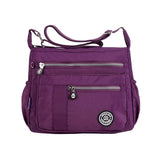 Maxbell Nylon Handbag Casual Tote Bag Adjustable Strap Womens Shoulder Bag Pouch Violets