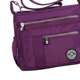 Maxbell Nylon Handbag Casual Tote Bag Adjustable Strap Womens Shoulder Bag Pouch Violets