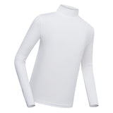 Maxbell Golf Men Ice Silk Shirt Golf Bottoming Shirts Sunscreen Tops for Golfing White L