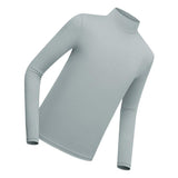 Maxbell Golf Men Ice Silk Shirt Golf Bottoming Shirts Sunscreen Tops for Golfing Gray L