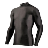 Maxbell Golf Men Ice Silk Shirt Golf Bottoming Shirts Sunscreen Tops for Golfing Black M