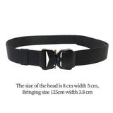 Maxbell Nylon Belt Durable Casual Belt with Quick Release Buckle Waistband Men Belts Black